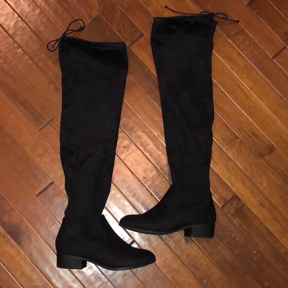 Black Knee High Boots